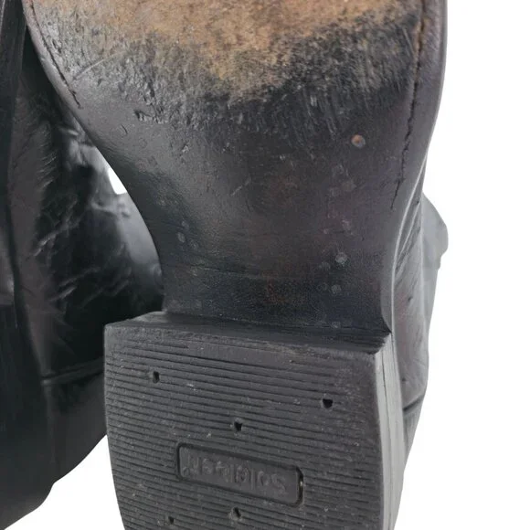 Luskey's Ryon's Mens size 9.5D Black Ostrich Exotic Leather Cowboy Western Boots - Picture 15 of 16